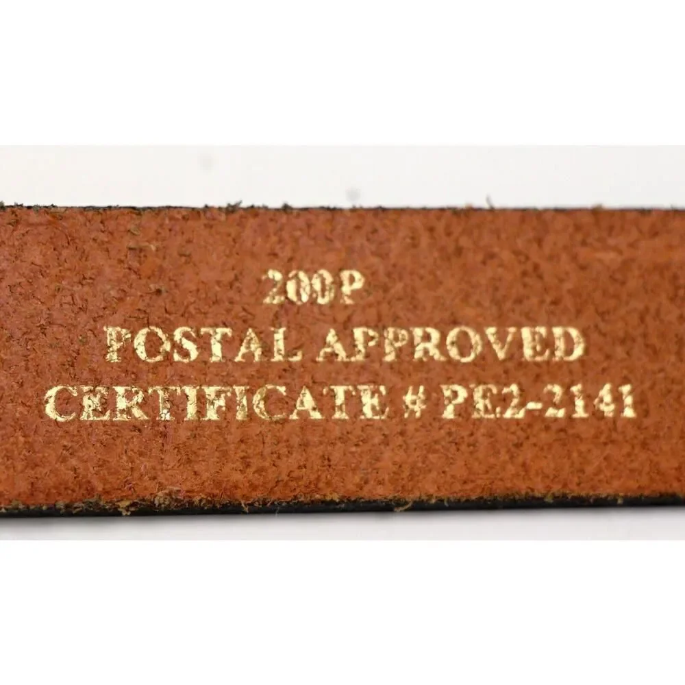 Postal USA #PE 2-2141 BLACK SADDLE LEATHER 1.25